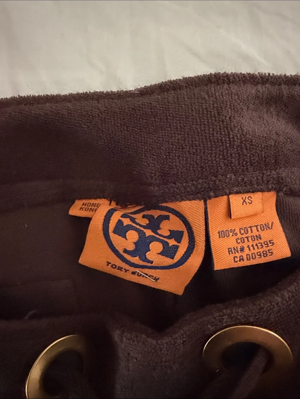 Tory Burch Kids Dark Brown Drawstring Joggers